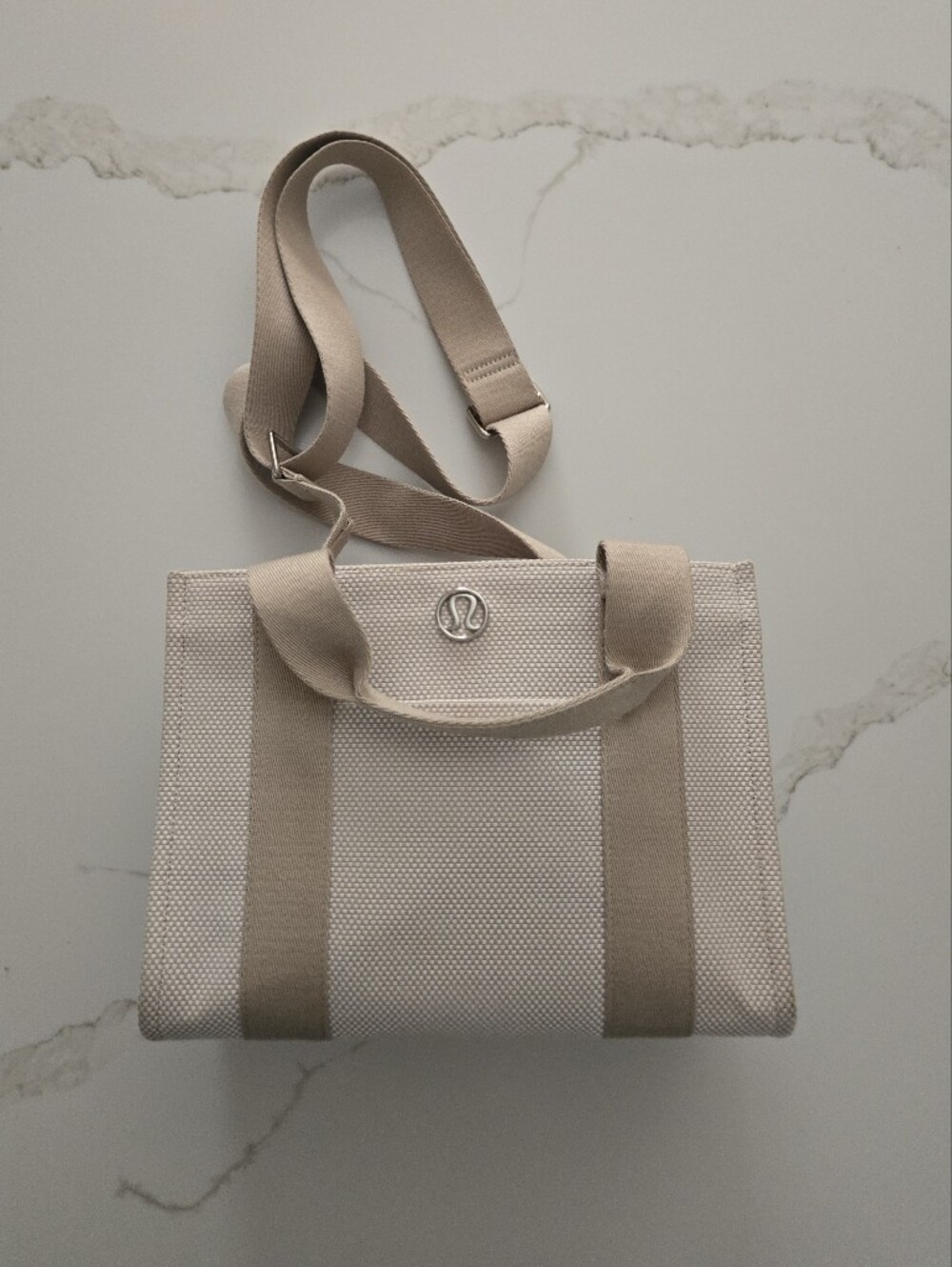 Lululemon Beige Two-tone Crossbody Tote